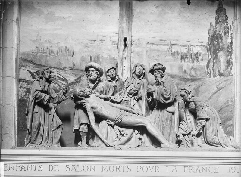 Déposition de croix, groupe en pierre