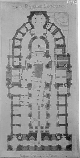 Plan de la crypte et de l'église primitive