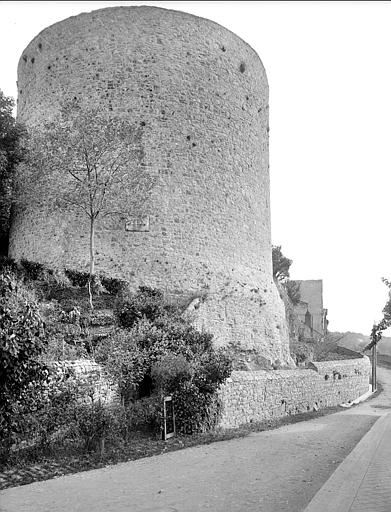 Enceinte : Tour sud-ouest vue depuis la route