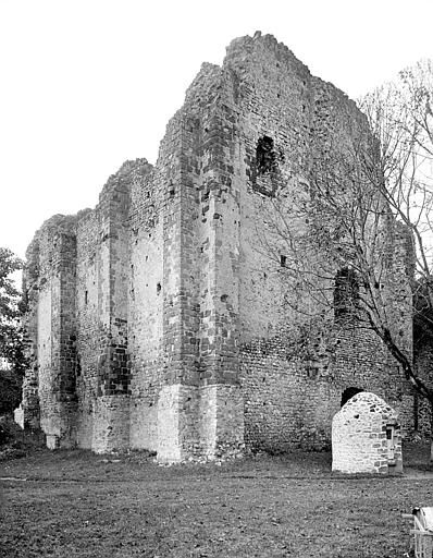 Donjon : Vue extérieure en ruines