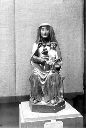 Statue en bois doré : Vierge à l'Enfant assise, dite de Notre-Dame-des-Vals