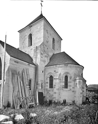 Façade sud-est : Chevet et clocher