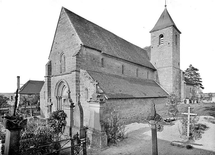 Ensemble sud-ouest : Clocher et cimetière