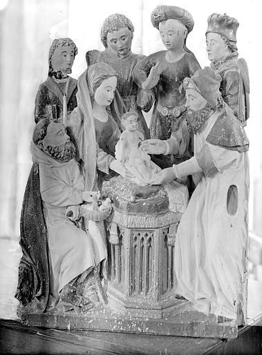 Elément d'un retable en bois : Présentation de l'Enfant Jésus au temple