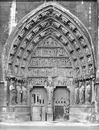 Façade nord, portail de saint Sixte ou portail des Saints : Vue d'ensemble