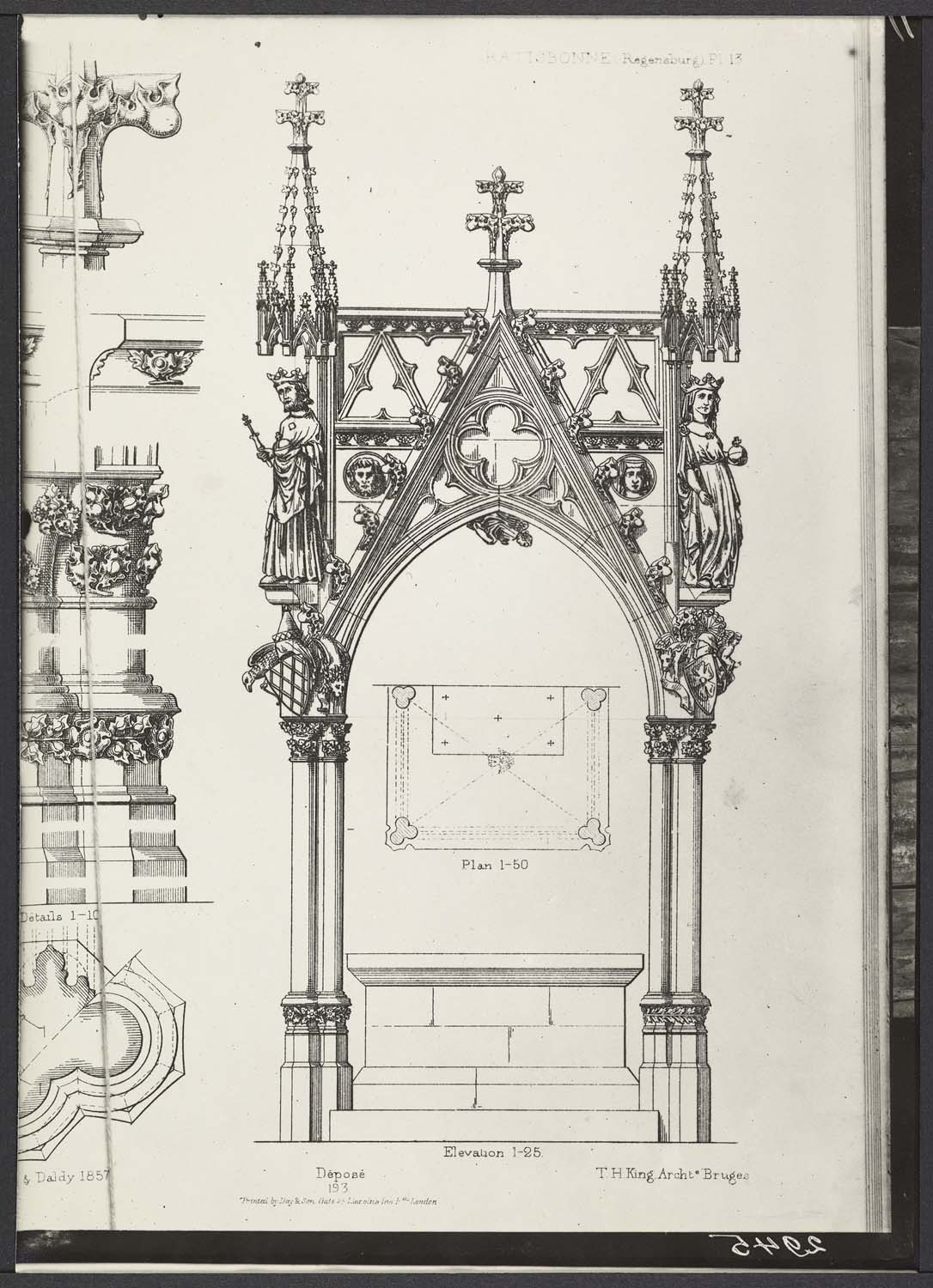 Dessin d'un ciborium par T. H. King