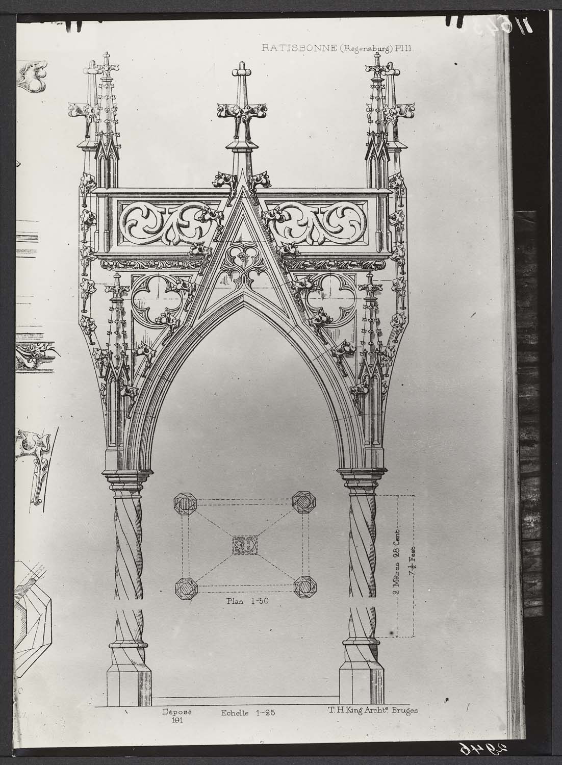 Dessin d'un ciborium par T. H. King