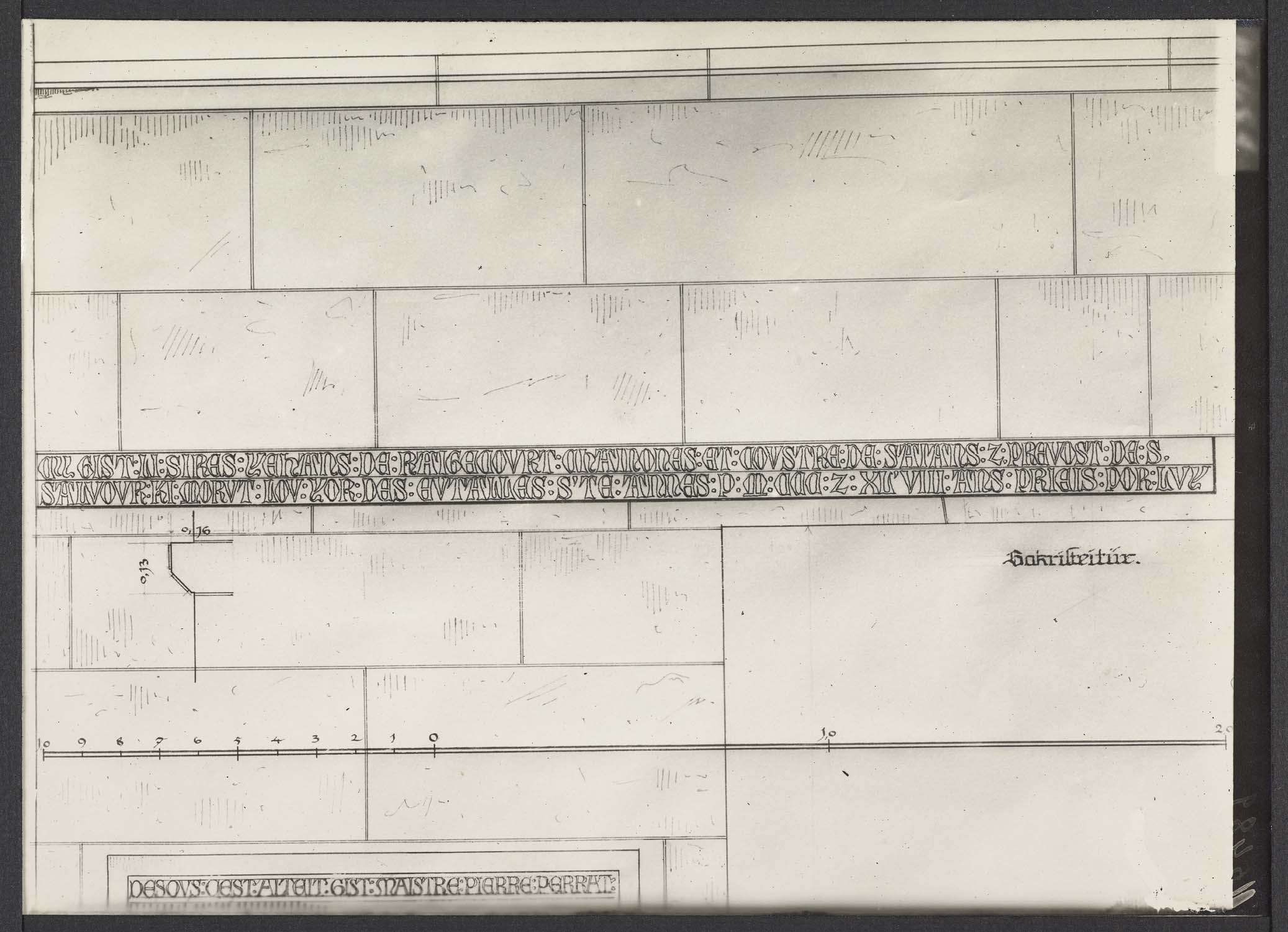 Projet de reconstitution de l'épitaphe de Raigecourt