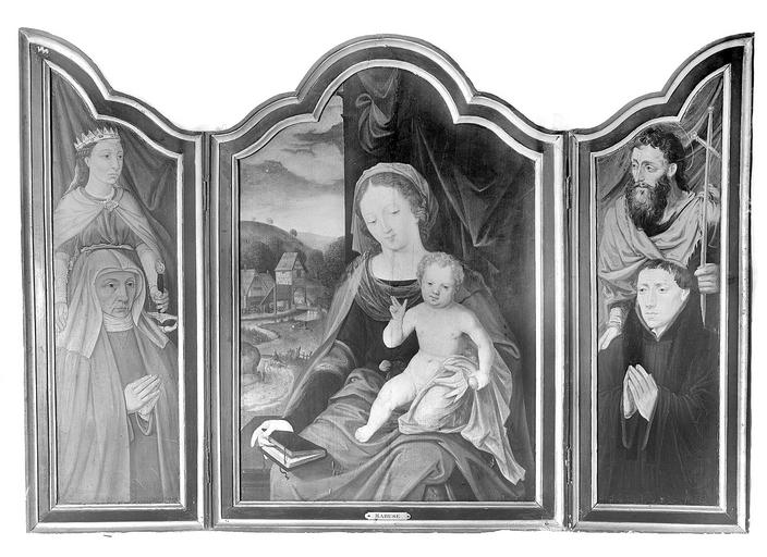 Vierge à l'enfant et donateurs, triptyque attribué à Jean Gossaert dit Mabuse