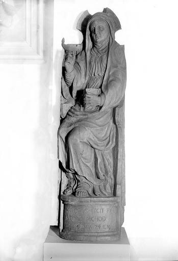 Vierge sage, statue en  bois, Flandres, n° 69