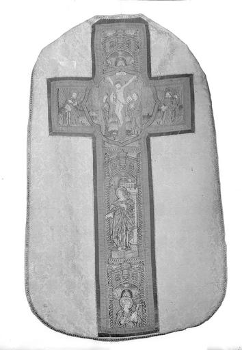 Chasuble de damas blanc, Italie, n°79