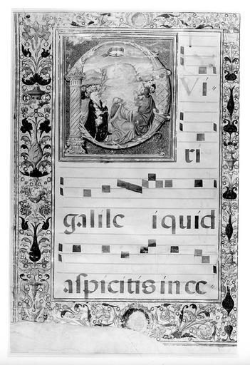 L'Ascension, lettre ornée, antiphonaire, n°60