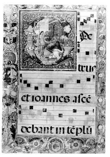 Le Christ et saint Pierre, antiphonaire, n°64