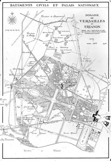 Plan du domaine par Japy en 1944