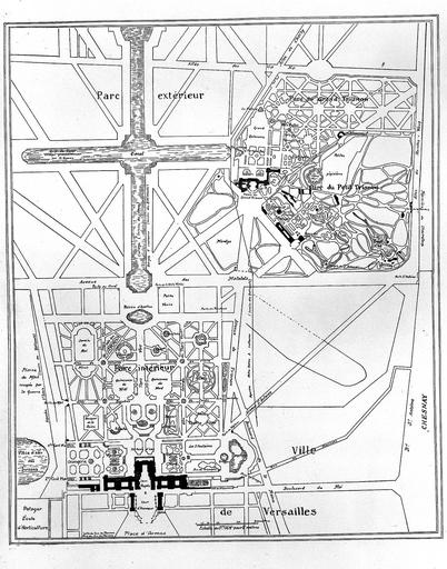 Plan du parc et des Trianons