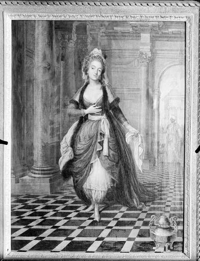 Femme en costume d'orientale, peinture sur toile