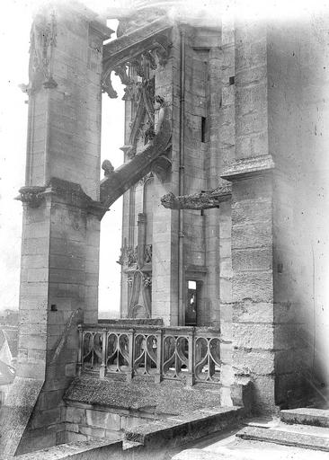 Arc-boutant et balustrade du côté est du croisillon sud