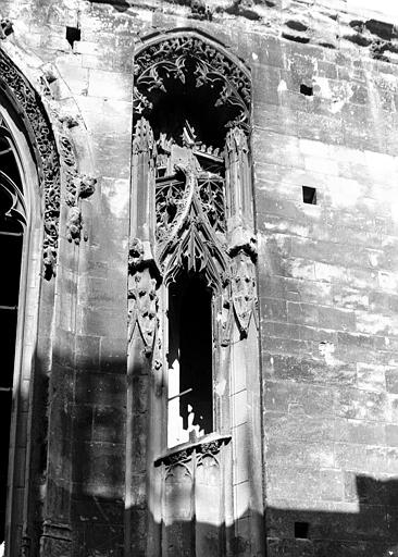 Façade latérale sud : partie supérieure de l'escalier