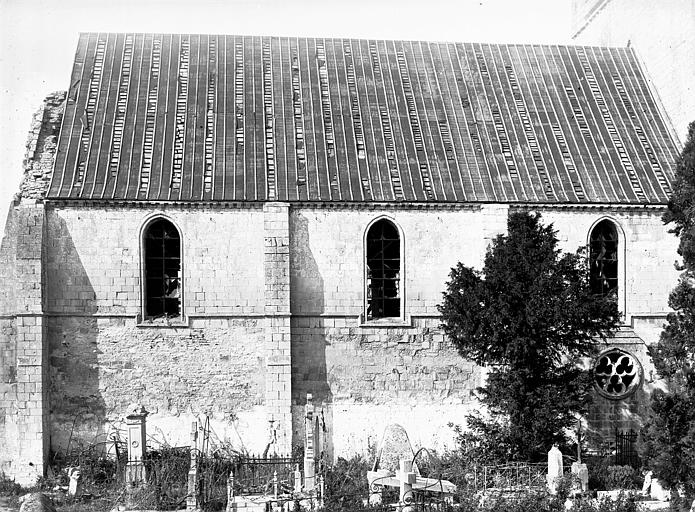 Façade latérale sud de la nef