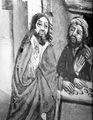 Peinture murale de la voûte, numéro 9 : détail du Christ