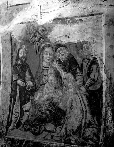 Peinture murale de la voûte, numéro 16 : Adoration des mages