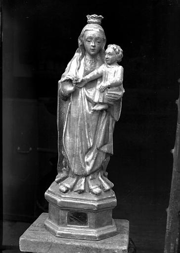 Retable, statue de Vierge à l'Enfant