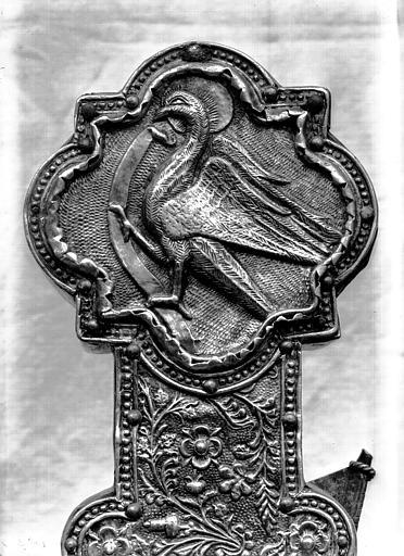 Croix processionnelle, argent (16e), revers,extrémité supérieure