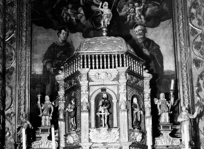 Intérieur, retable, tabernacle, étage supérieur