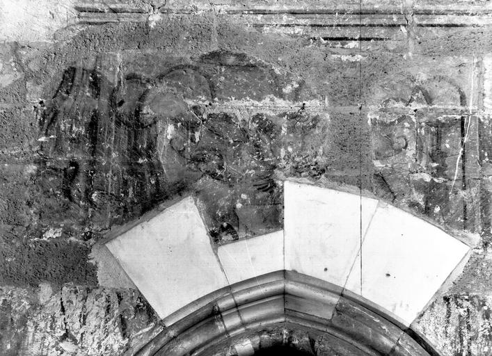 Grande chapelle, porte du Pape, vestiges de fresques