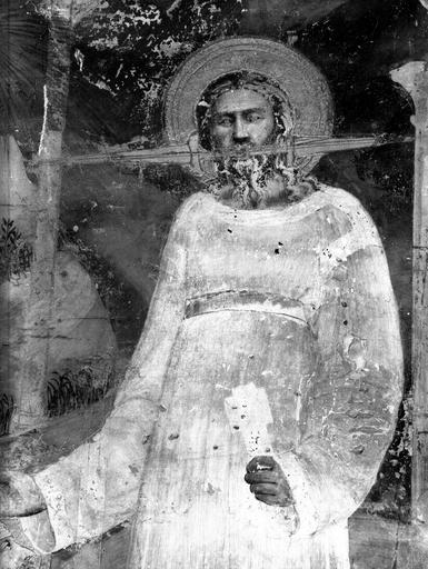 Paroi sud de la chapelle Saint-Jean, panneau 2, Vision de saint Jean à Patmos, le Christ