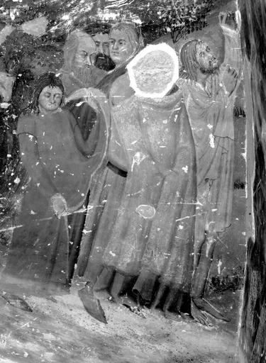 Chapelle Saint-Jean, paroi nord, embrasure de la fenêtre nord, partie supérieure droite, ensemble