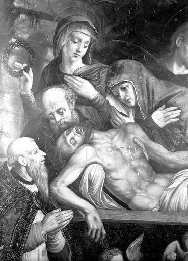 Mise au tombeau, tableau, détail de visage