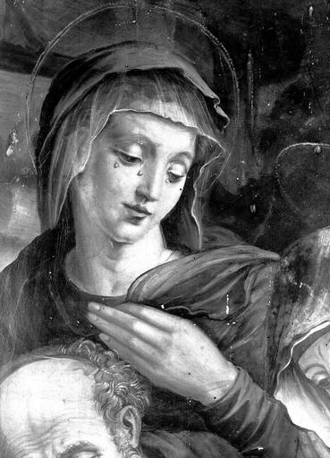 Mise au tombeau, tableau, détail du visage d'une femme - © Ministère de la Culture (France), Médiathèque du patrimoine et de la photographie, diffusion RMN-GP