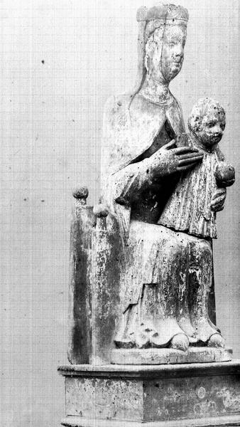 Statue : Vierge à l'Enfant assise