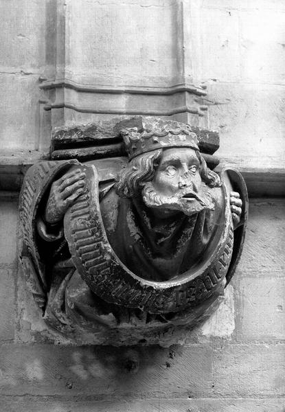 Chapelle des Bourbons, intérieur, troisième culot côté nord : David