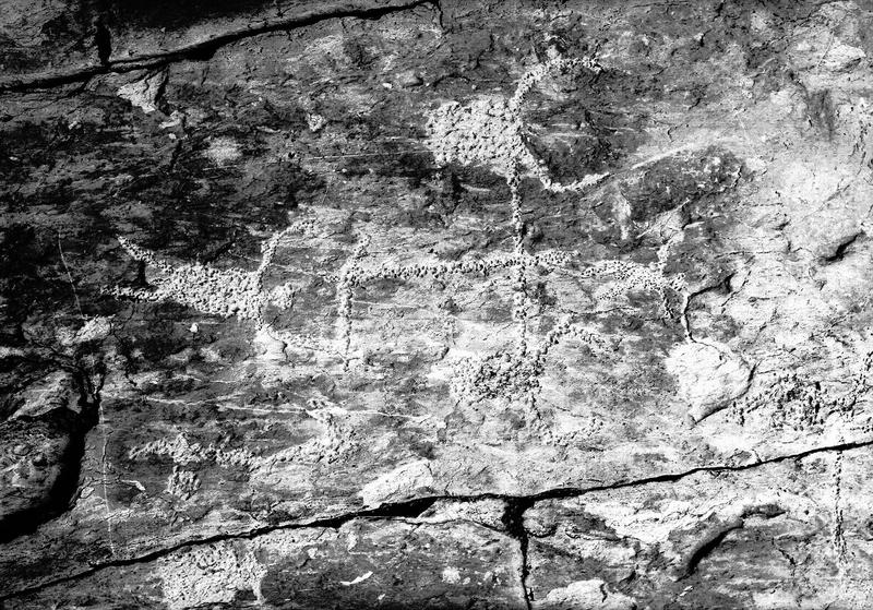 Inscriptions rupestres. Vallée de Fontanalba, rocher aux charrues