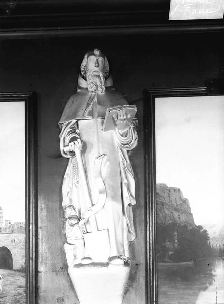 Statue en pierre, saint Fiacre - © Ministère de la Culture (France), Médiathèque du patrimoine et de la photographie, diffusion RMN-GP