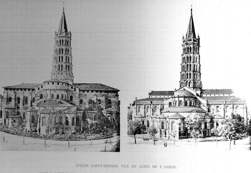 Ensemble est : clocher, chevet et transepts