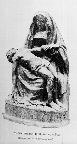 Statue miraculeuse en bois : Vierge de Pitié