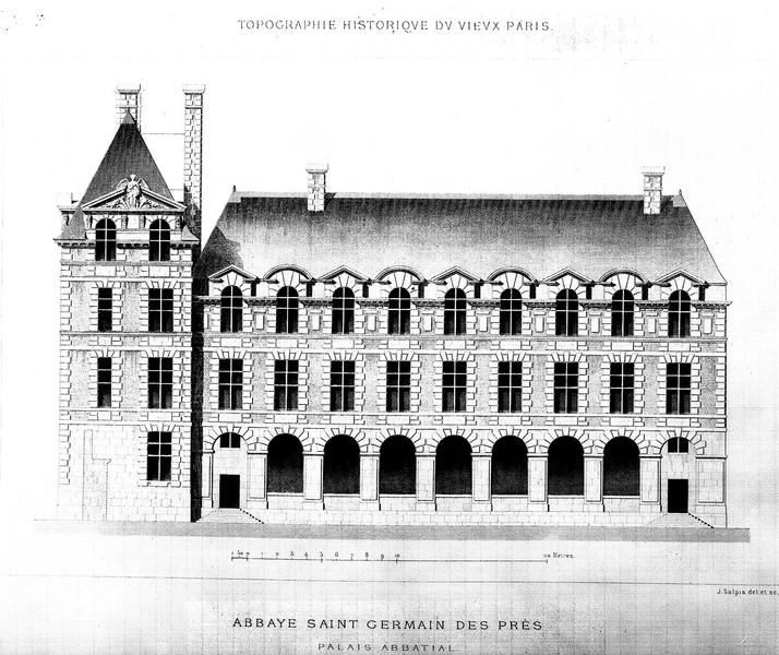 Plan : élévation d'une façade de l'abbaye