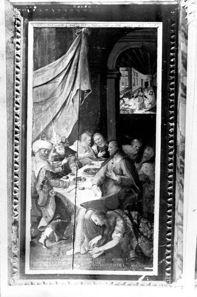 Autel de sainte Madeleine, panneau peint de gauche du retable : le Repas chez Simon - © Ministère de la Culture (France), Médiathèque du patrimoine et de la photographie, diffusion RMN-GP