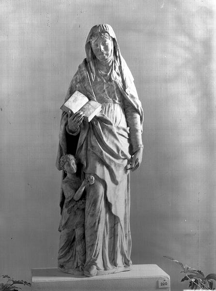 Statue en marbre : sainte Anne et la Vierge