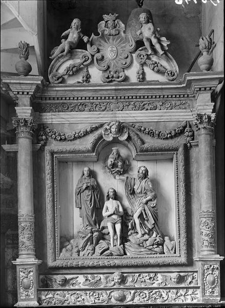 Bas-relief : baptême du Christ