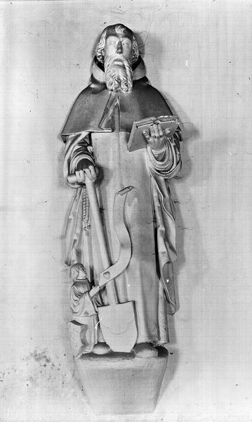 Statue en pierre : saint Fiacre - © Ministère de la Culture (France), Médiathèque du patrimoine et de la photographie, diffusion RMN-GP