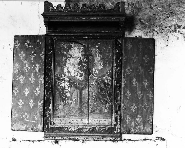 Panneau peint du triptyque : la Vierge du Rosaire