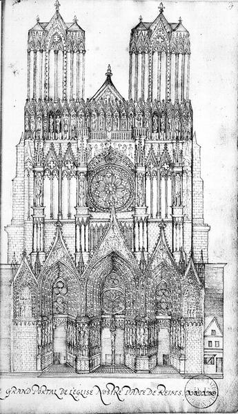 Reproduction d'un dessin : façade ouest