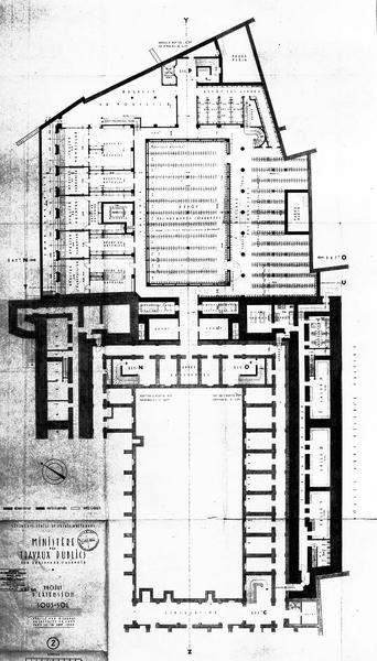 Projet d'extension : plan de situation du sous-sol