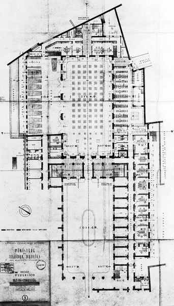 Projet d'extension : plan de situation du rez-de-chaussée