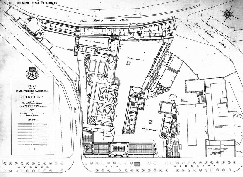 Plan du deuxième étage et des combles