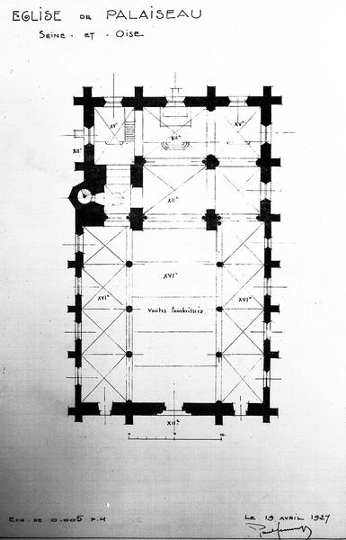 Plan dressé le 19 avril 1927